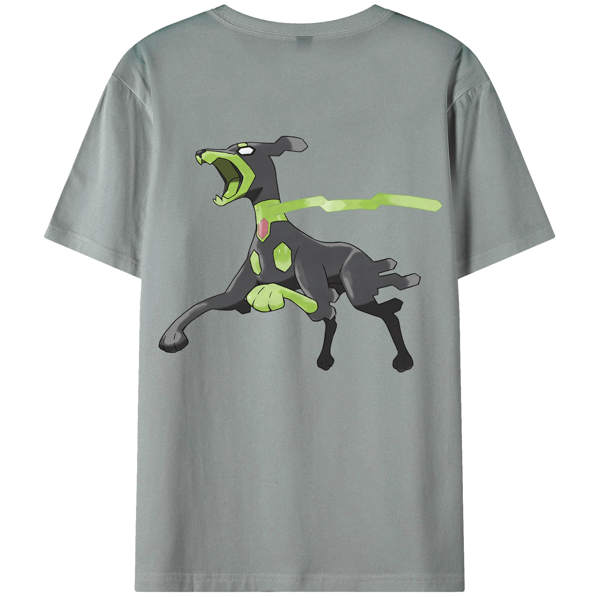 （画像用） ポケットモンスター Pokémon 綿100％ メンズ半袖Tシャツ（バックプリント） 通気性